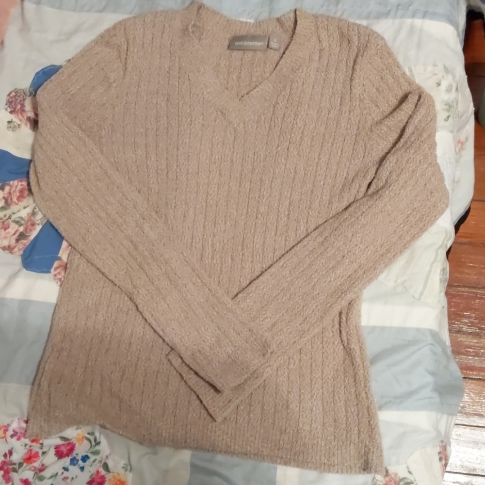 Croft & barrow tan fluffy sweater